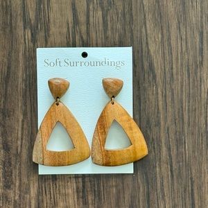 Soft surroundings wood earring
